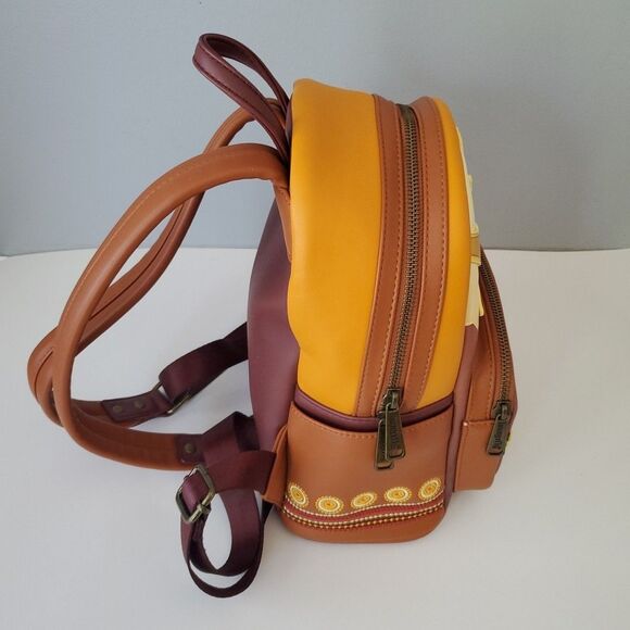 Loungefly Disney Rescuers Down Under Canyon Brown Zip Around Mini Backpack - Picture 7 of 13